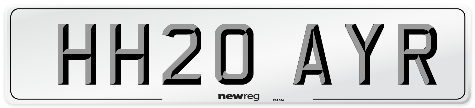 HH20 AYR Number Plate from New Reg